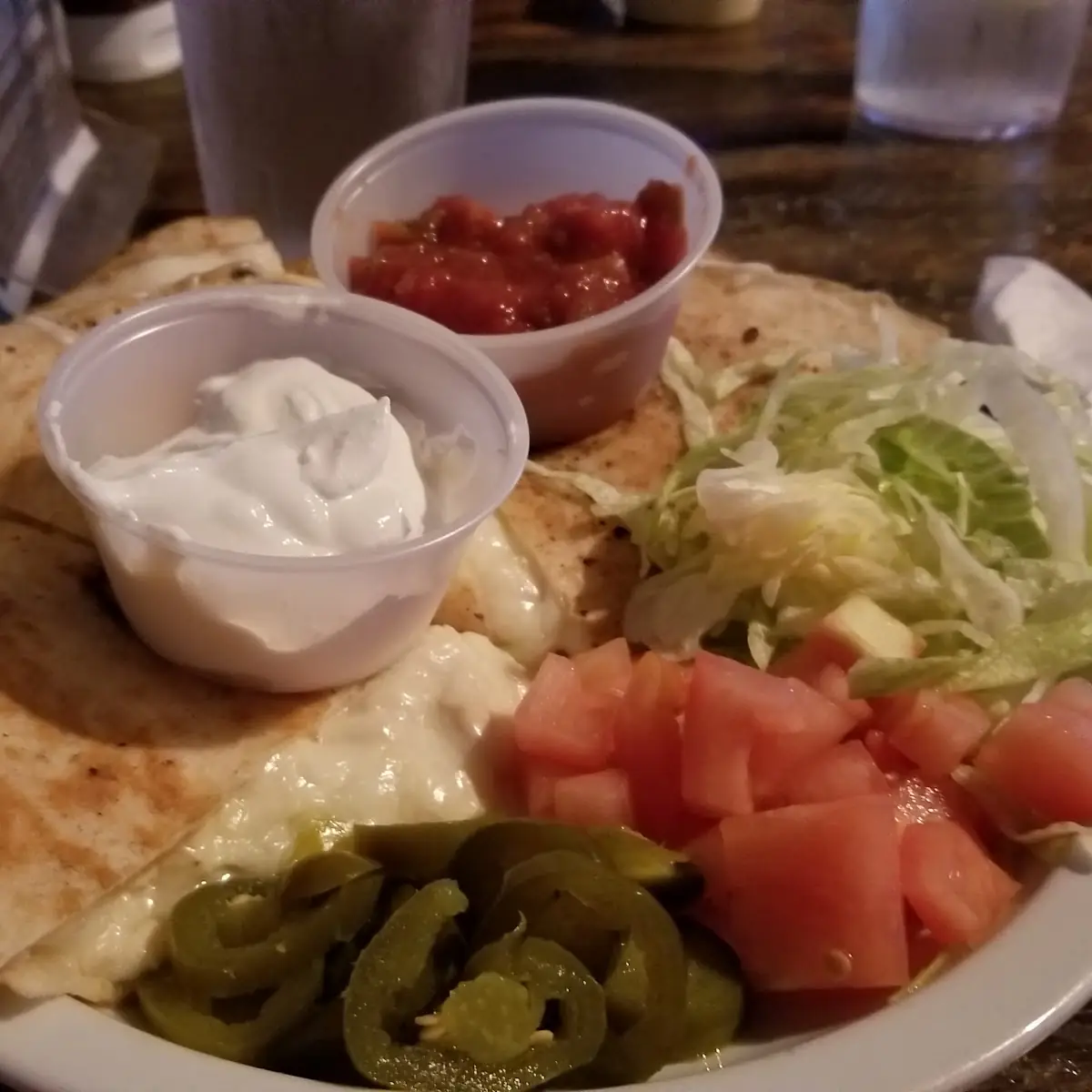 Rib-Eye Steak or Chicken Quesadilla