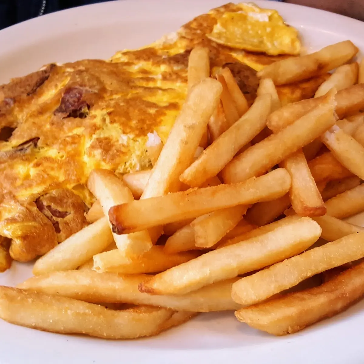 Egg Whites Ham Bacon Sausage & Mozzarella Cheese Omelet