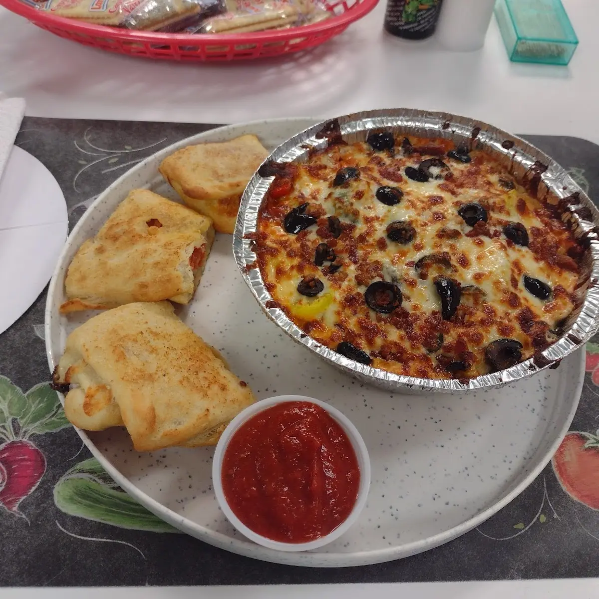 Pizza Bowl & Pepperoni Roll