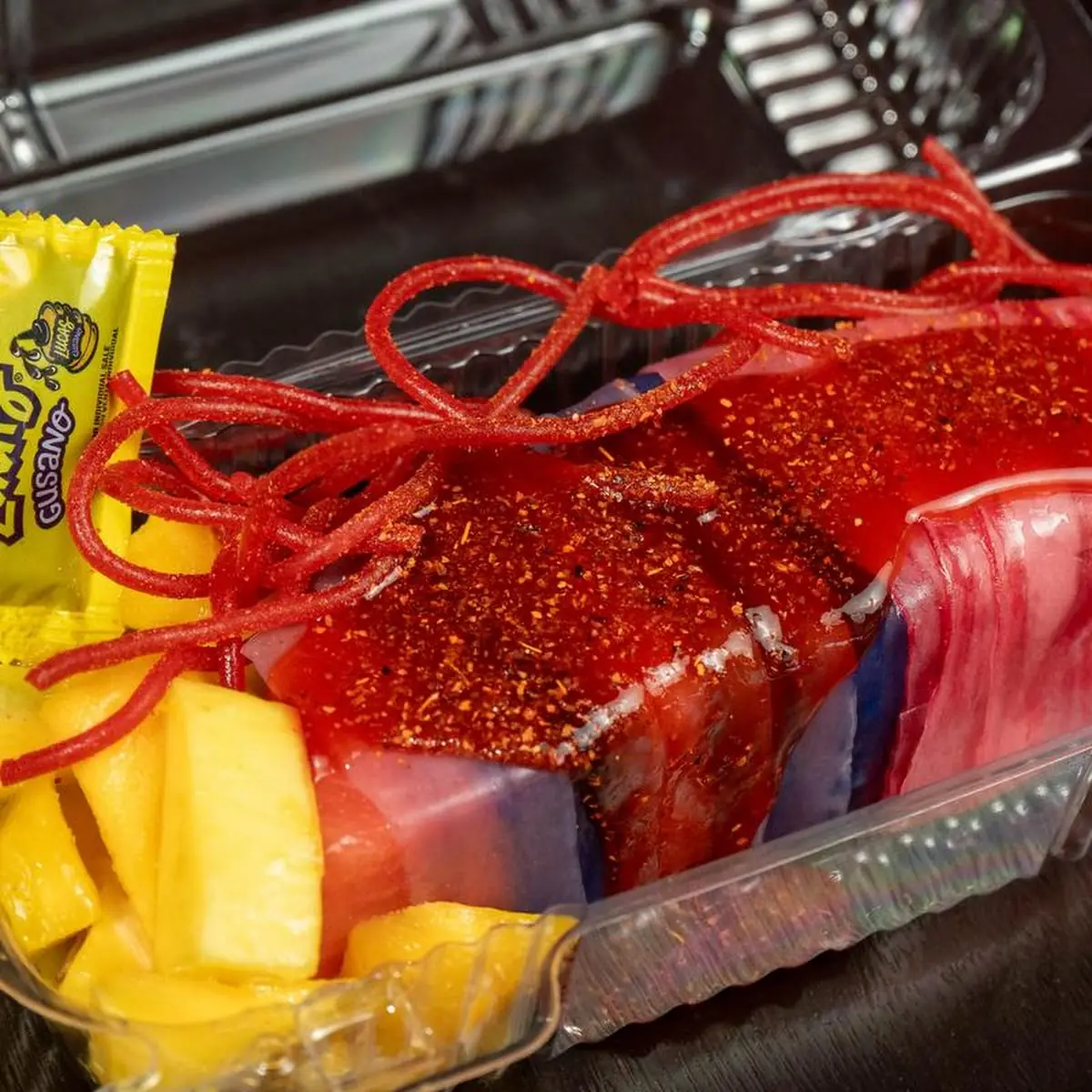 Paleta Preparada with Chamoy Tajin Gummies