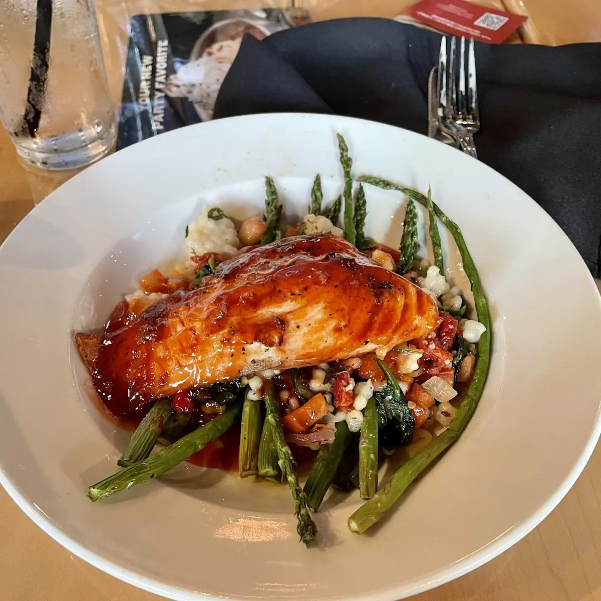 Enlightened Cherry Chipotle Glazed Salmon