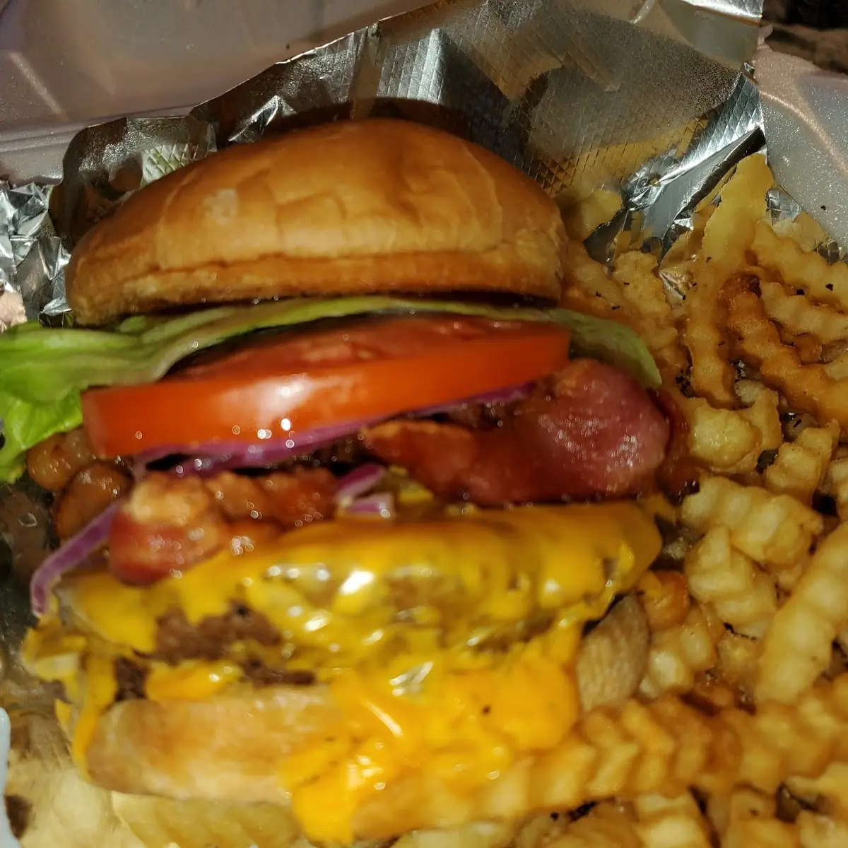 Double Cheeseburger with French Fries