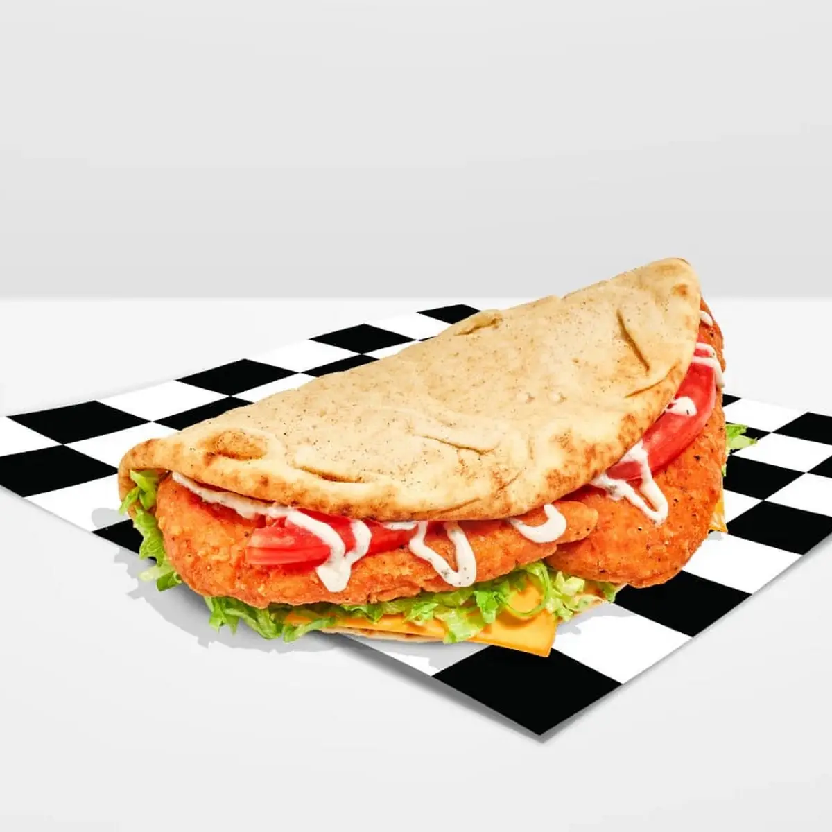 Spicy Chicken Flatbread Sandwich