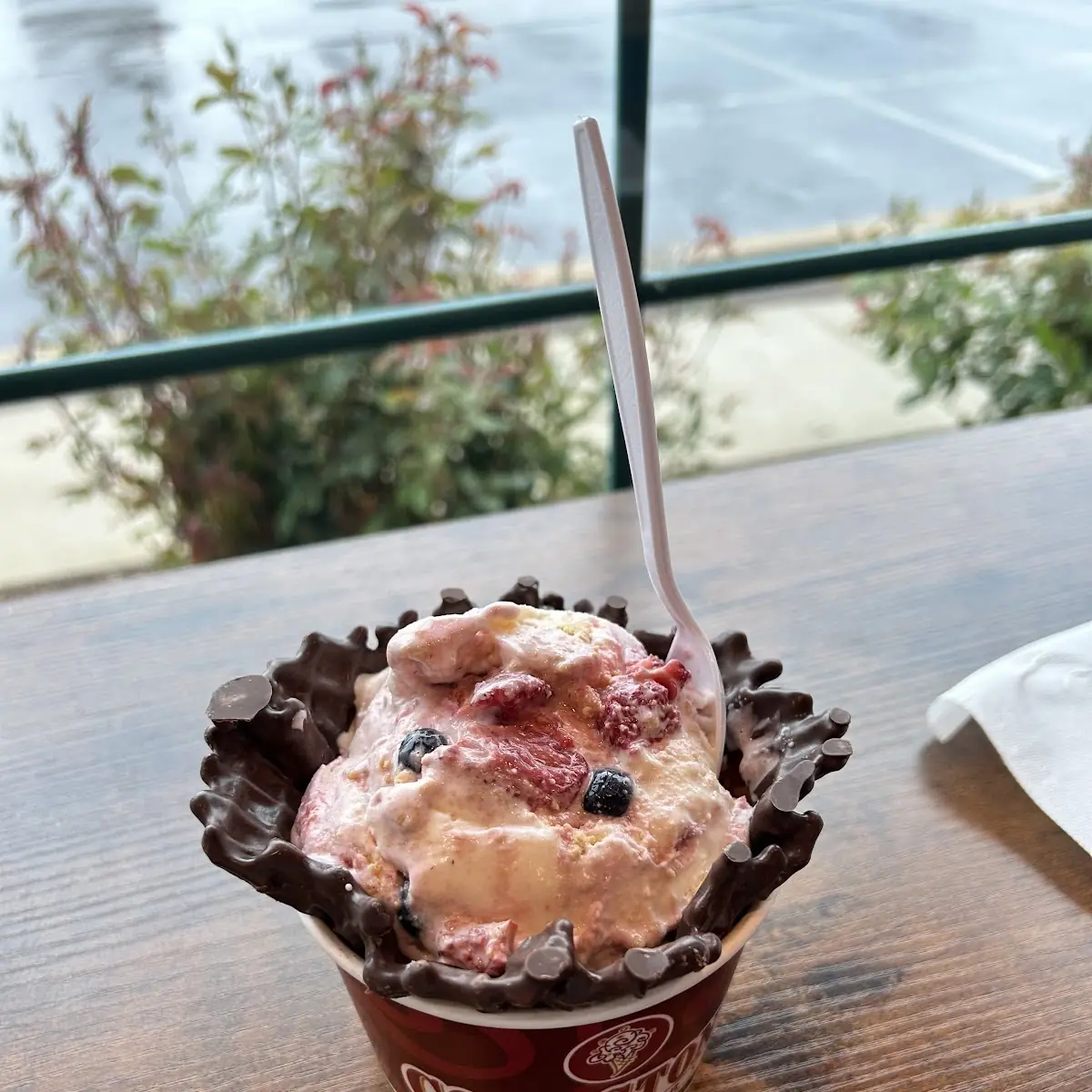 Chocolate Dipped Waffle Bowl