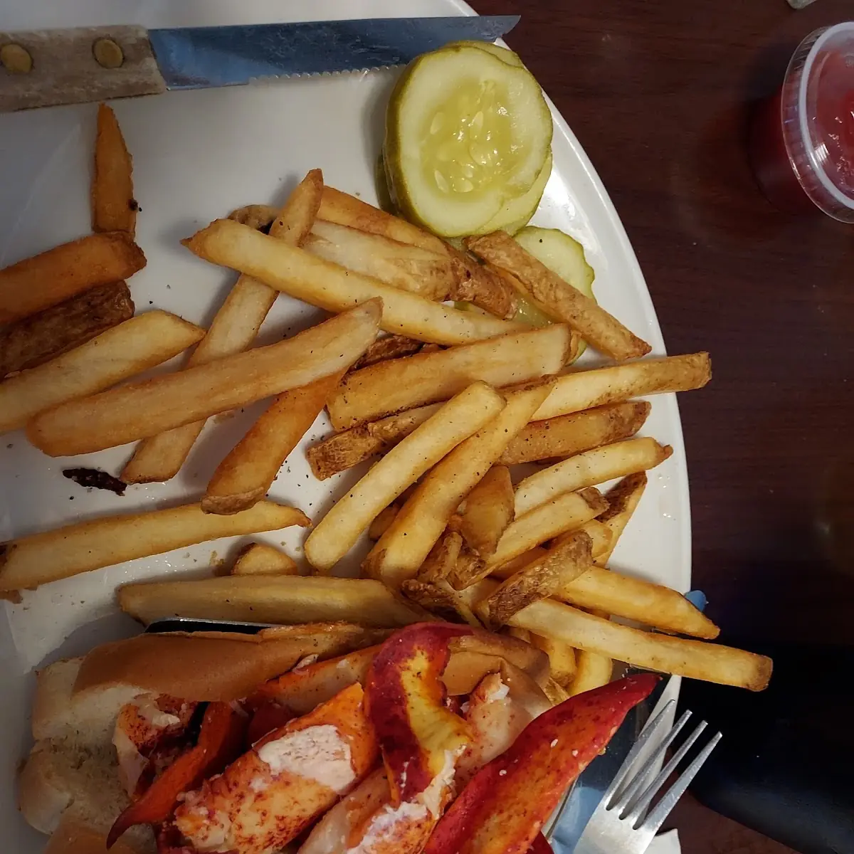 New England Lobster Roll and Fries