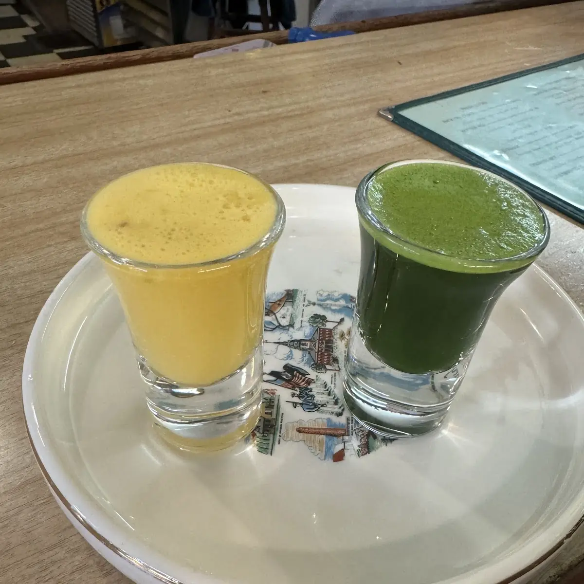 Wheatgrass Shot and Ginger Shot