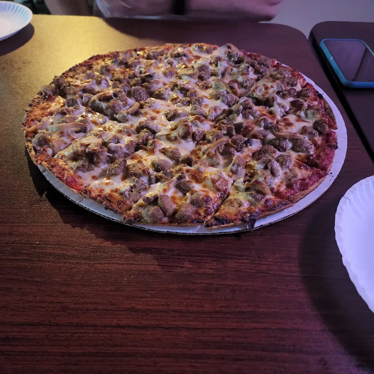 Cheese and Sausage Pizza