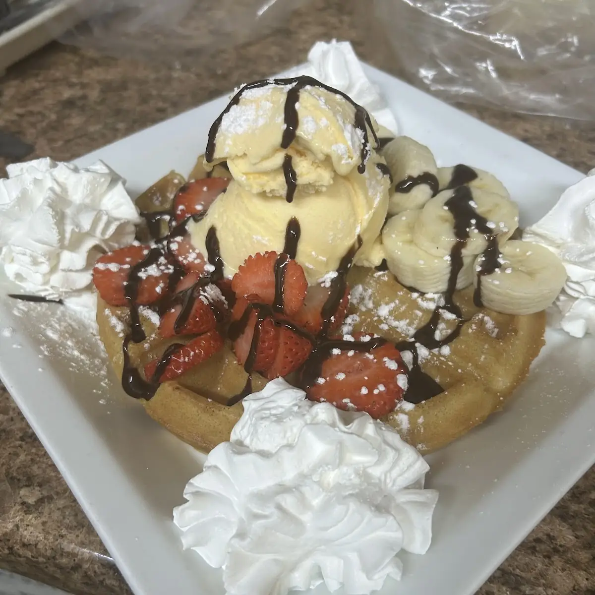 Banana Split Waffle