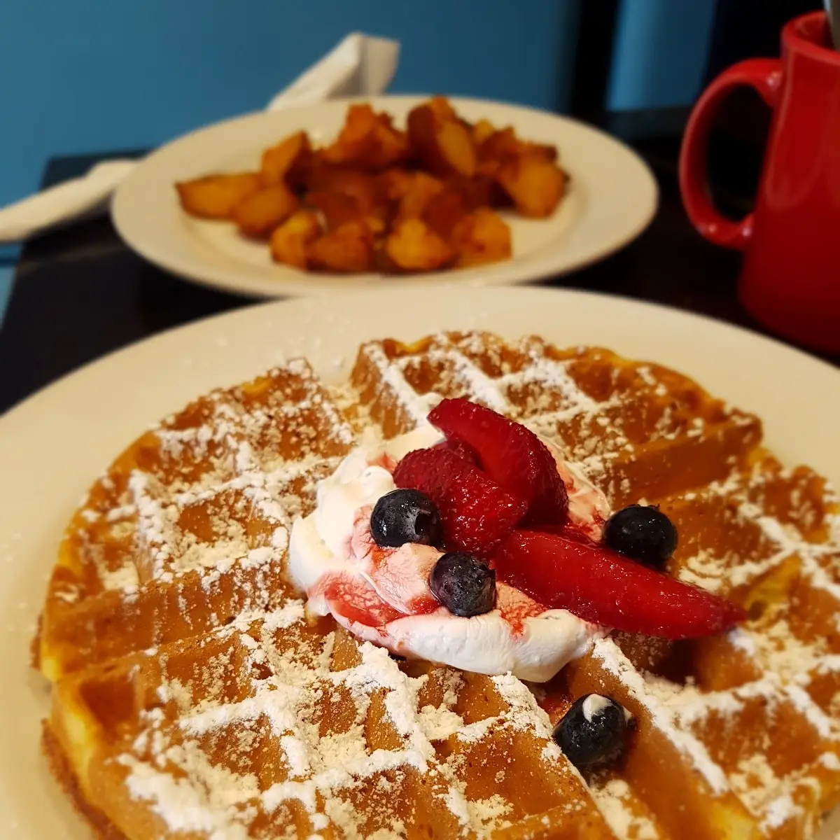 Classic Waffle with Candied Bacon