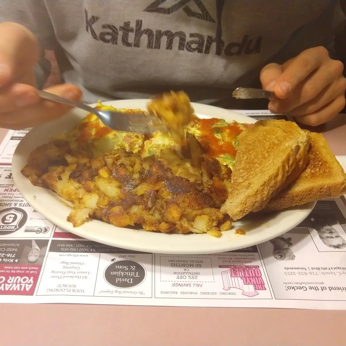 Denver Omelette with Wheat Toast
