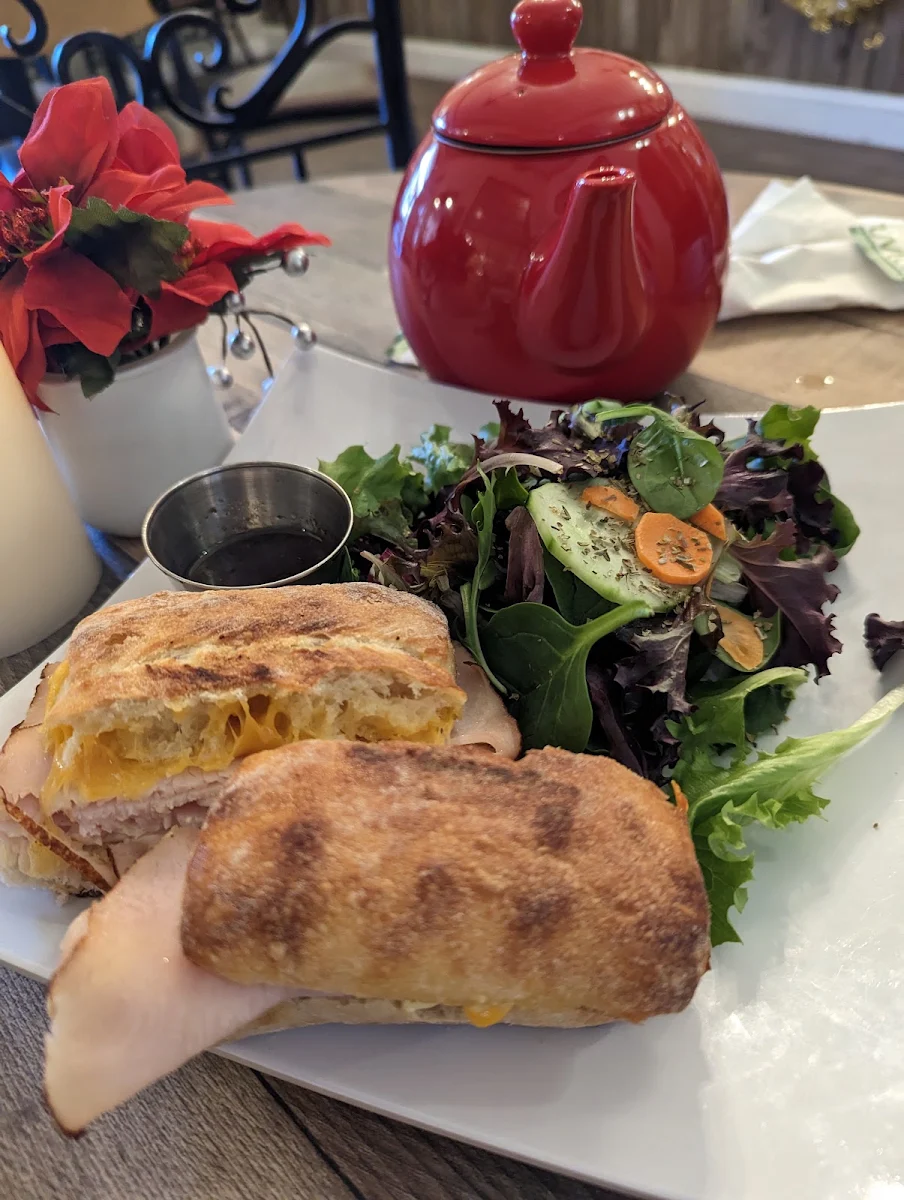 Turkey and Cheese Panini and Salad