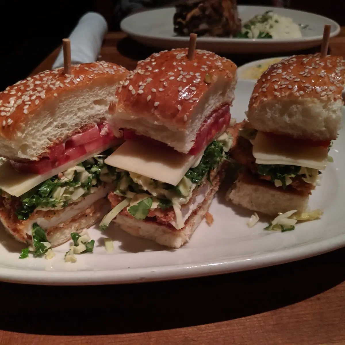 Chicken Sandwich on Sourdough Bread Slices