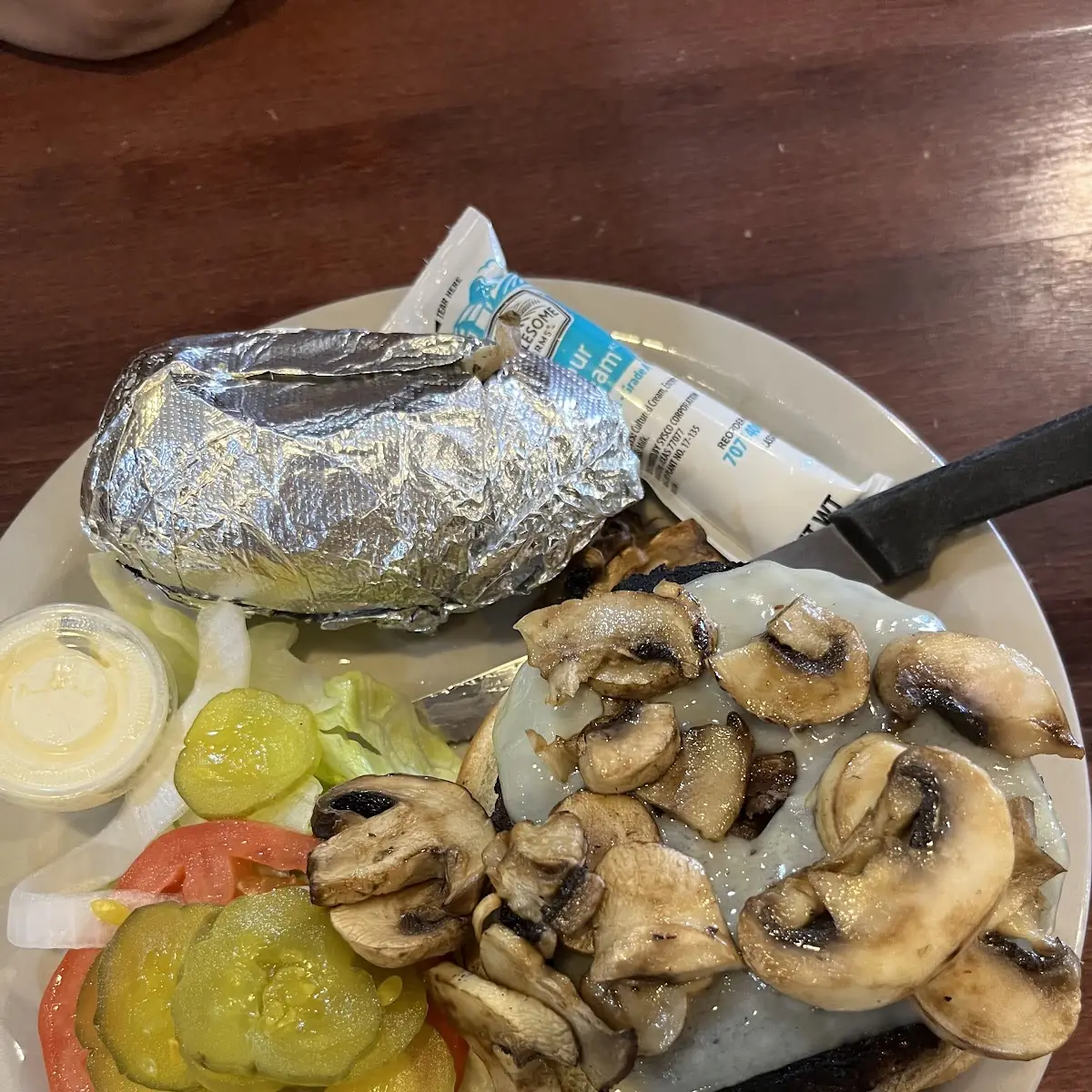Mushroom Swiss Burger