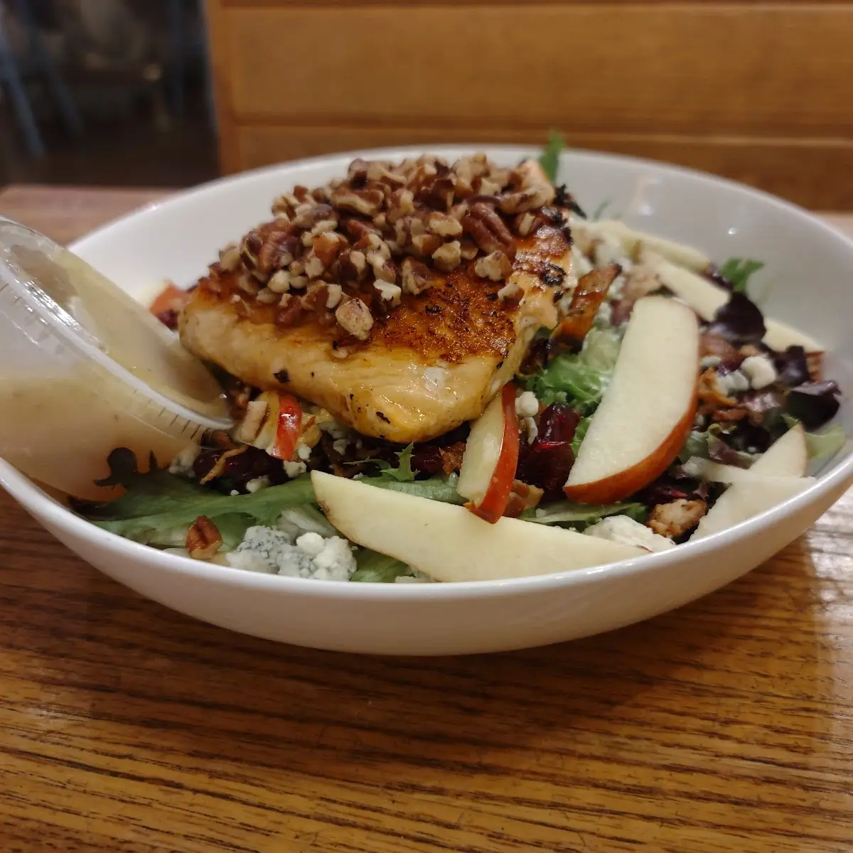 Pecan Crusted Salmon Salad