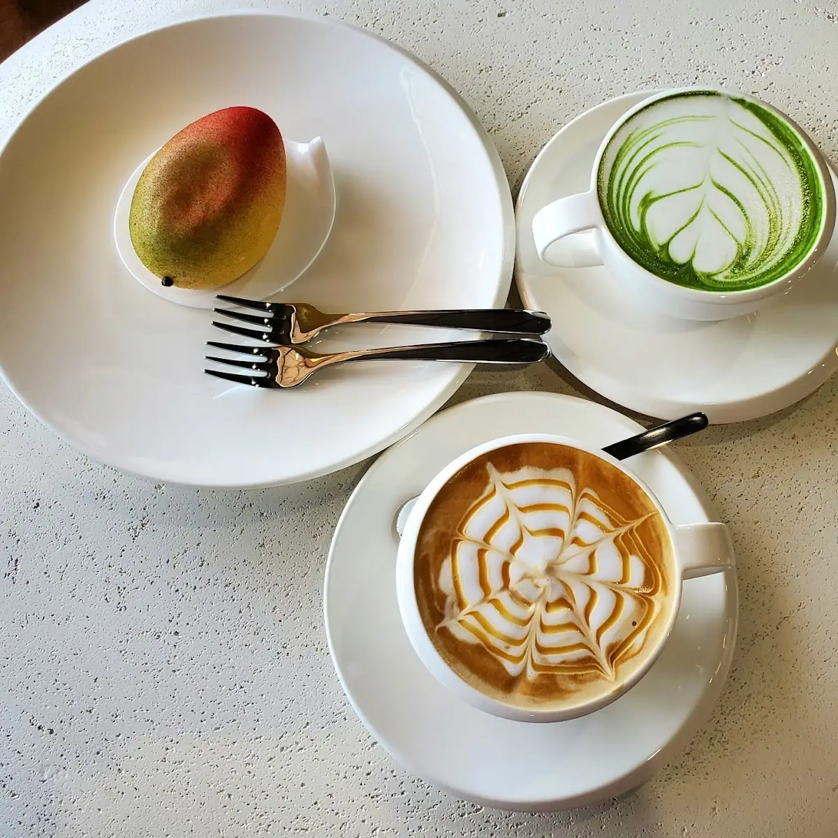 Chocolate Shell Mango Mousse Matcha Latte Caramel Macchiato