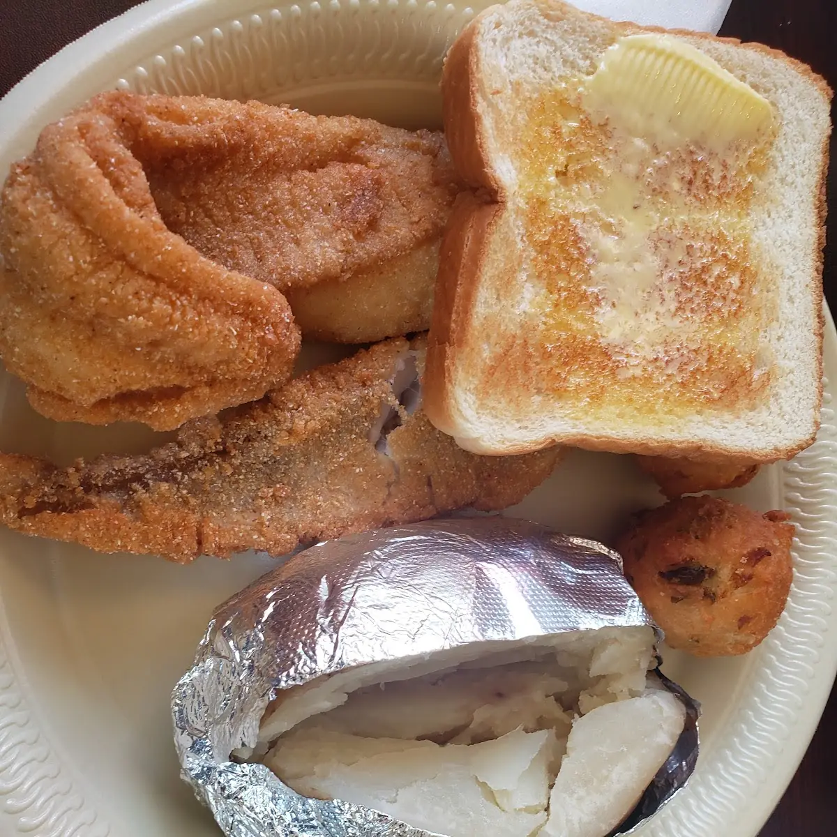 Catfish Plate with Baked Potato