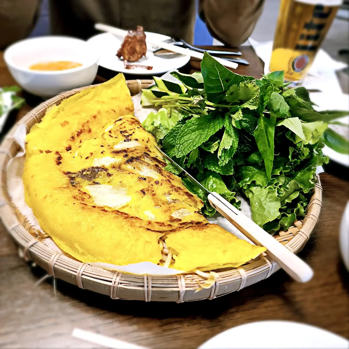 Banh Xeo Savory Crepe Sizzlin’ Pancake