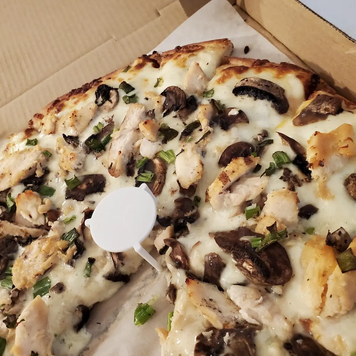 Garlic Mushroom Chicken Pizza