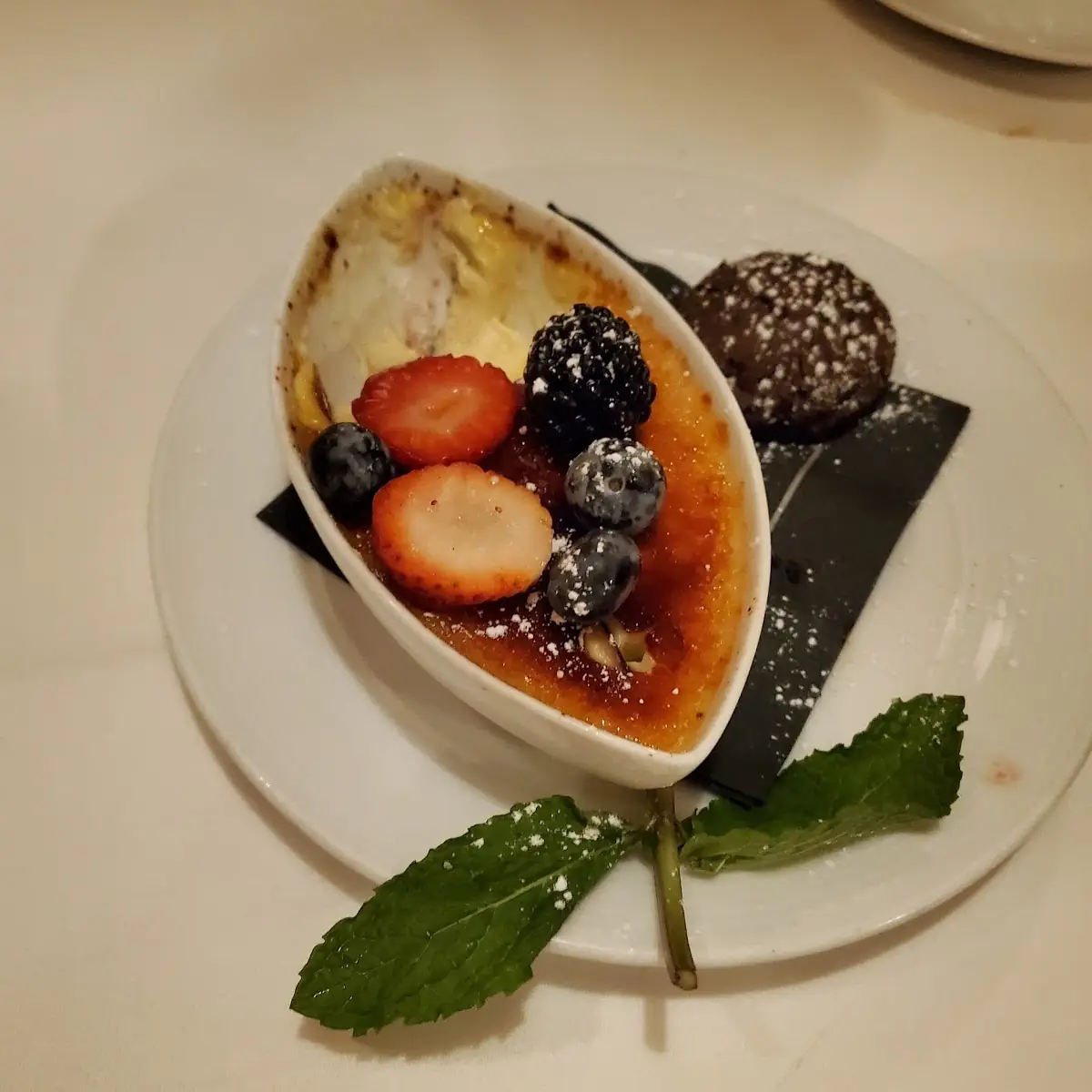 Creme Brulee with Berries