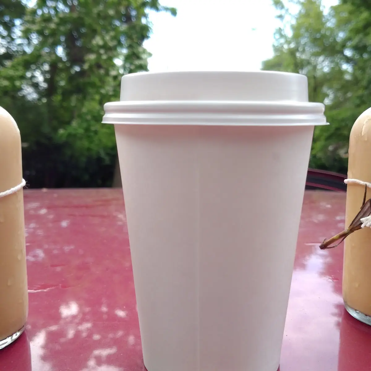 Latte Coffee Bracketed by Deliciousness