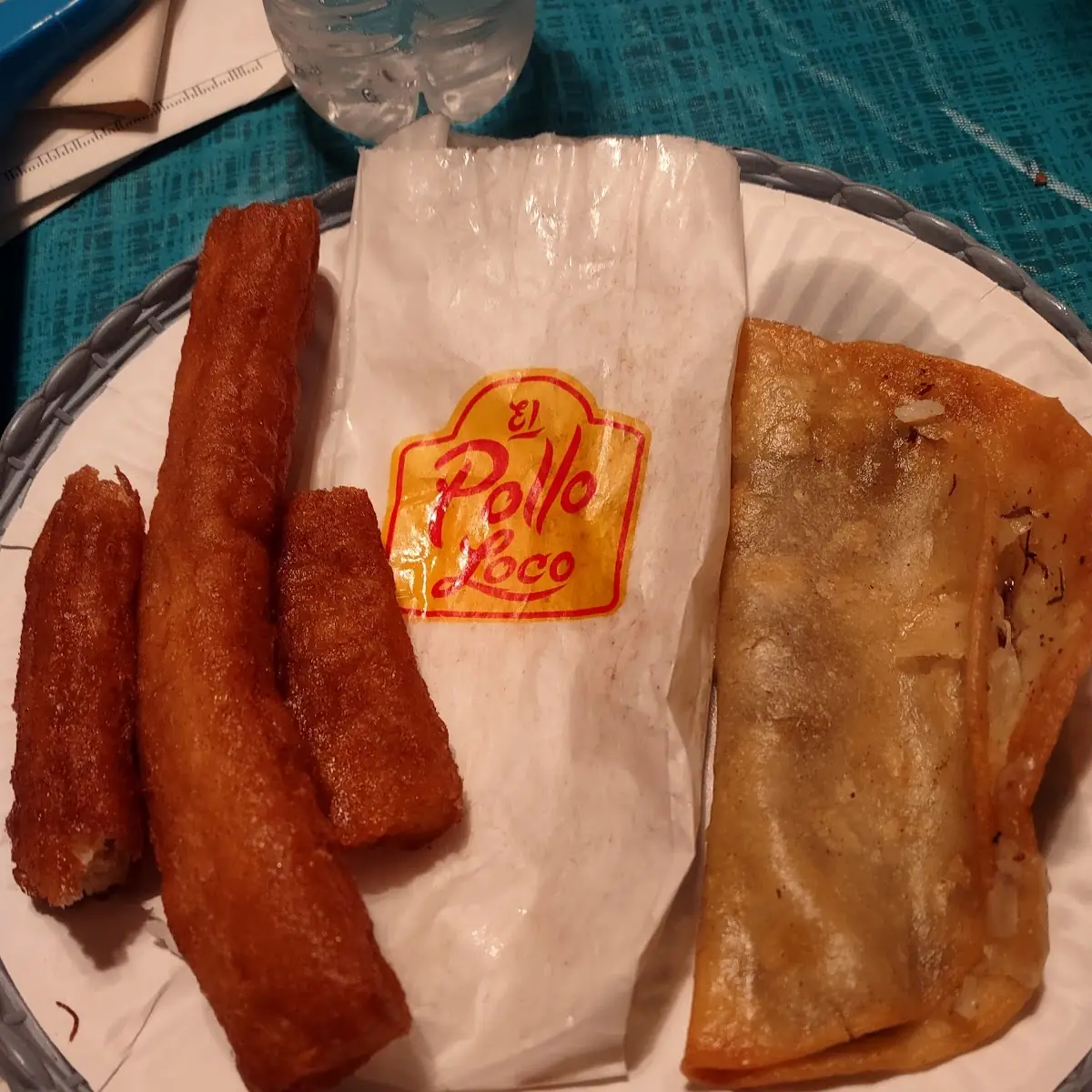 Shredded Beef Burrito and Churros