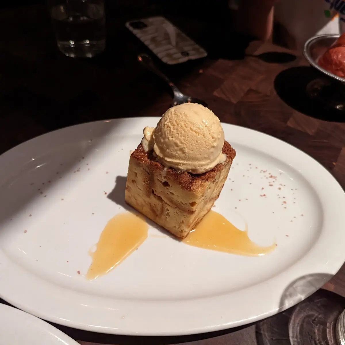 Caramel Bread Pudding with Alaea Red Sea Salt