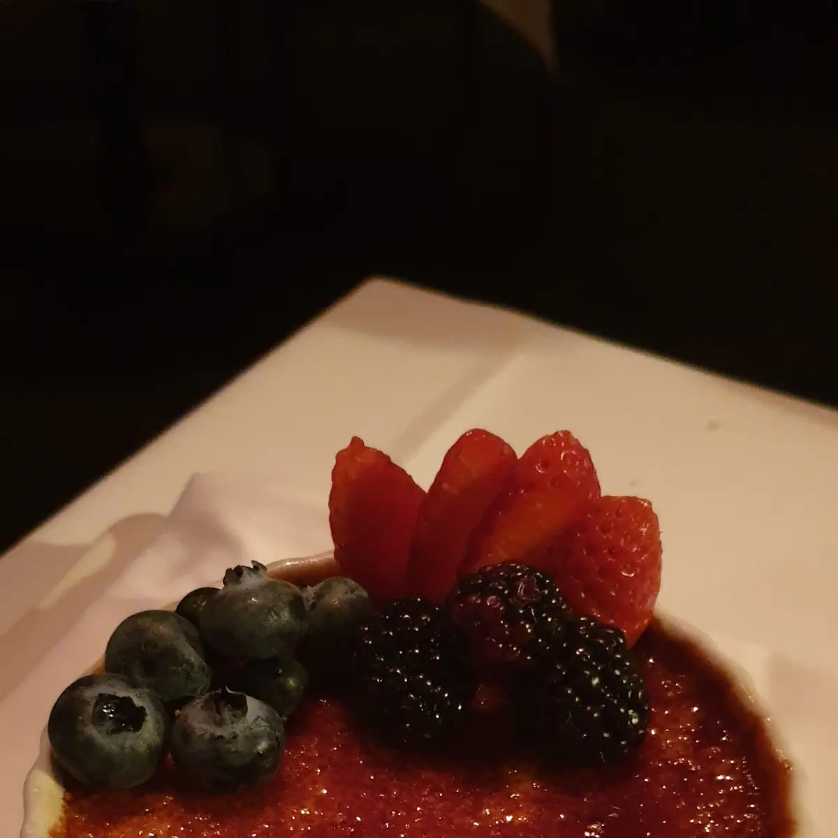 Classic Crème Brûlée with Fresh Berries