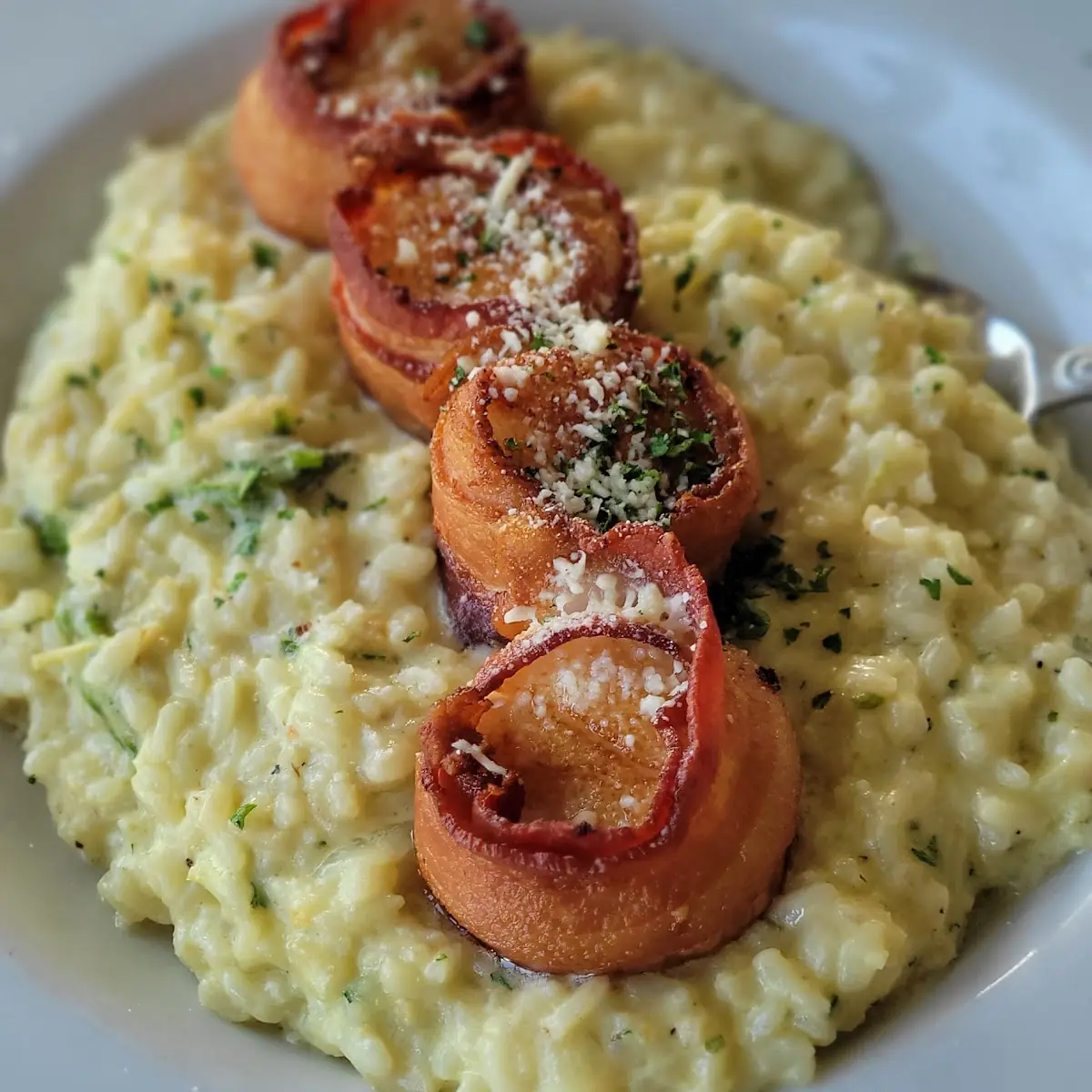 Roasted Bacon Wrapped Scallops
