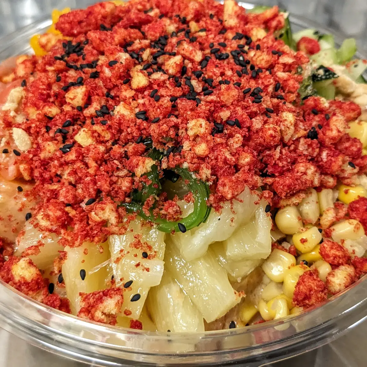 Sliced Onion Hot Cheetos Avocado