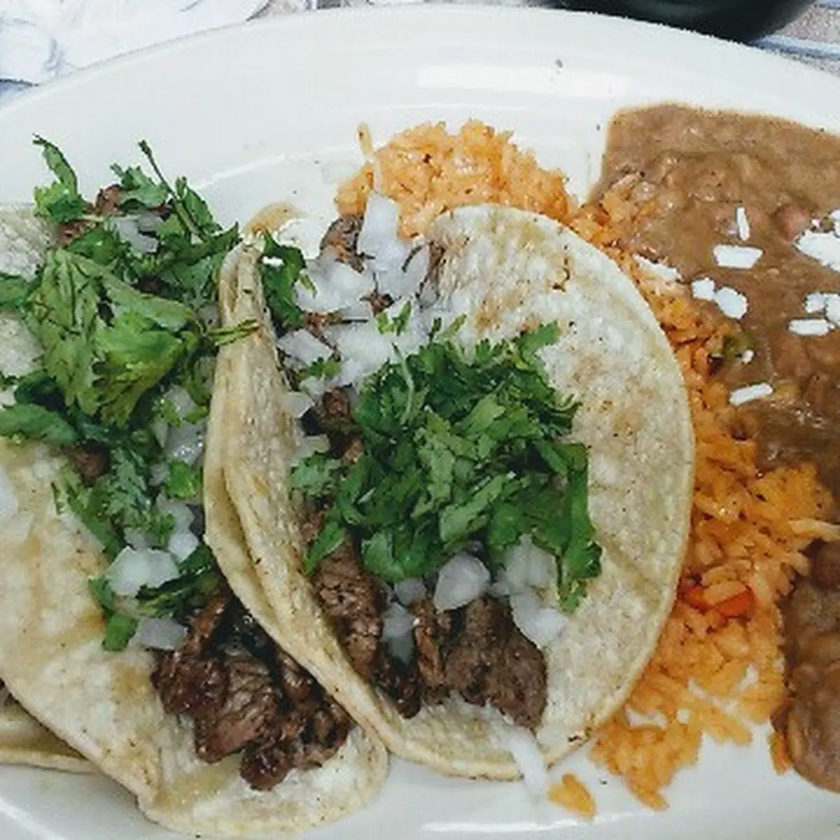 Carne Asada Taco Plate