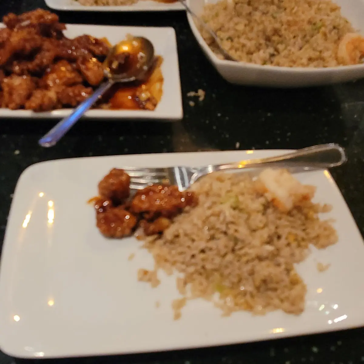 Orange Chicken and Shrimp Fried Rice