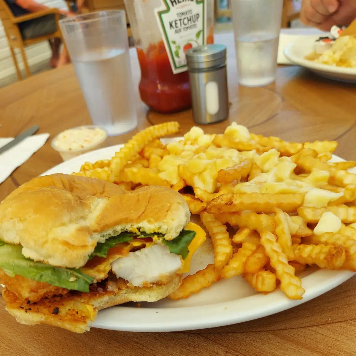 Scallop Burger with Poutine, Birch Grove Restaurant & Take out