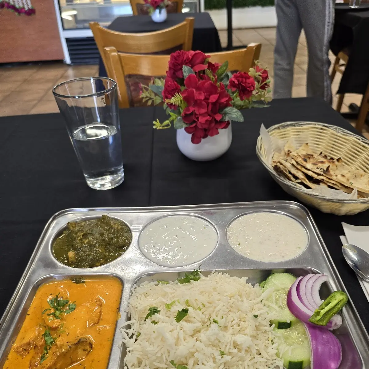 Non Veg Thali Butter Chicken and Sagg
