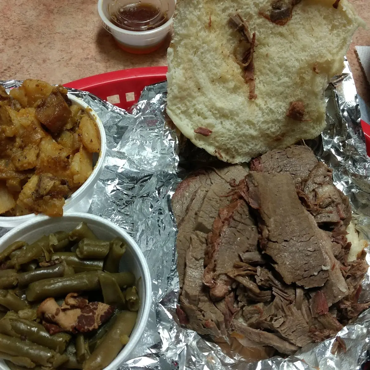 Smoked Brisket with Green Beans