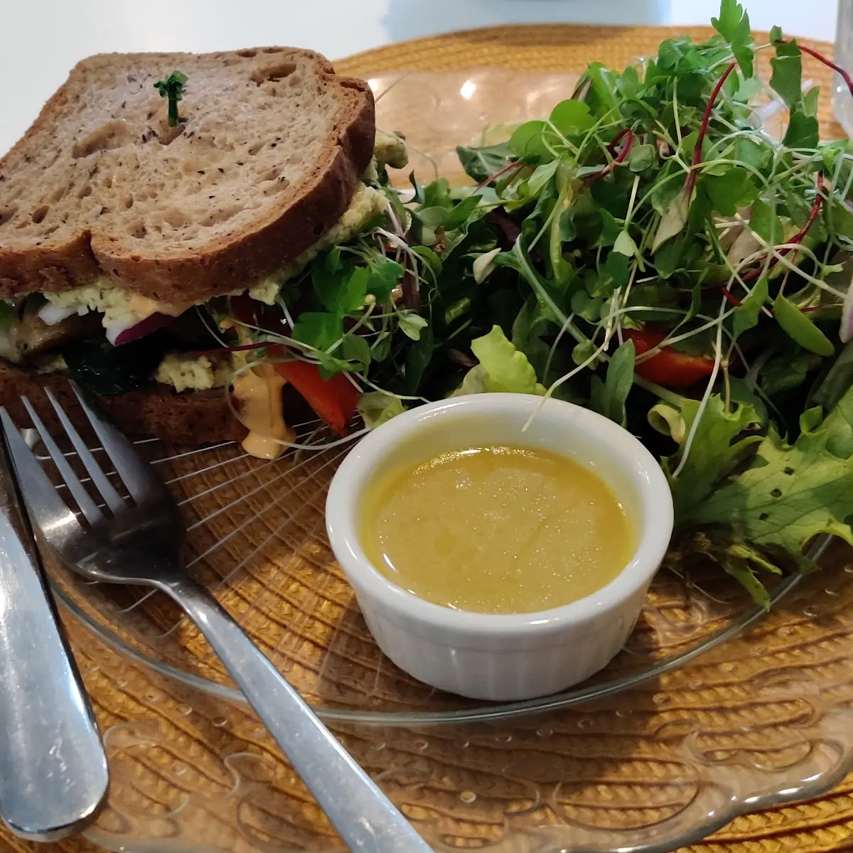 Organic Roasted Veggie and Hummus Sandwich