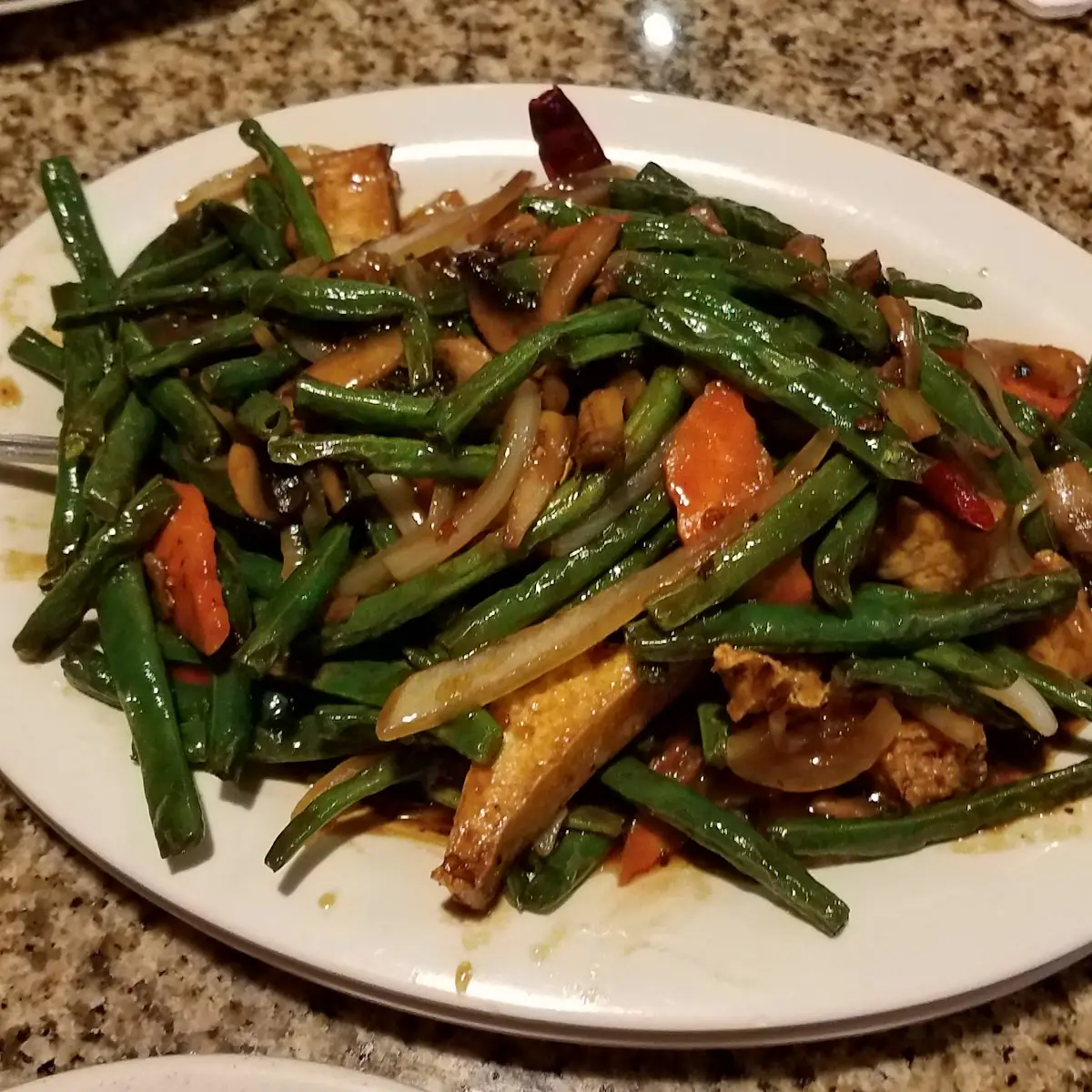 Fried Tofu with Green Beans
