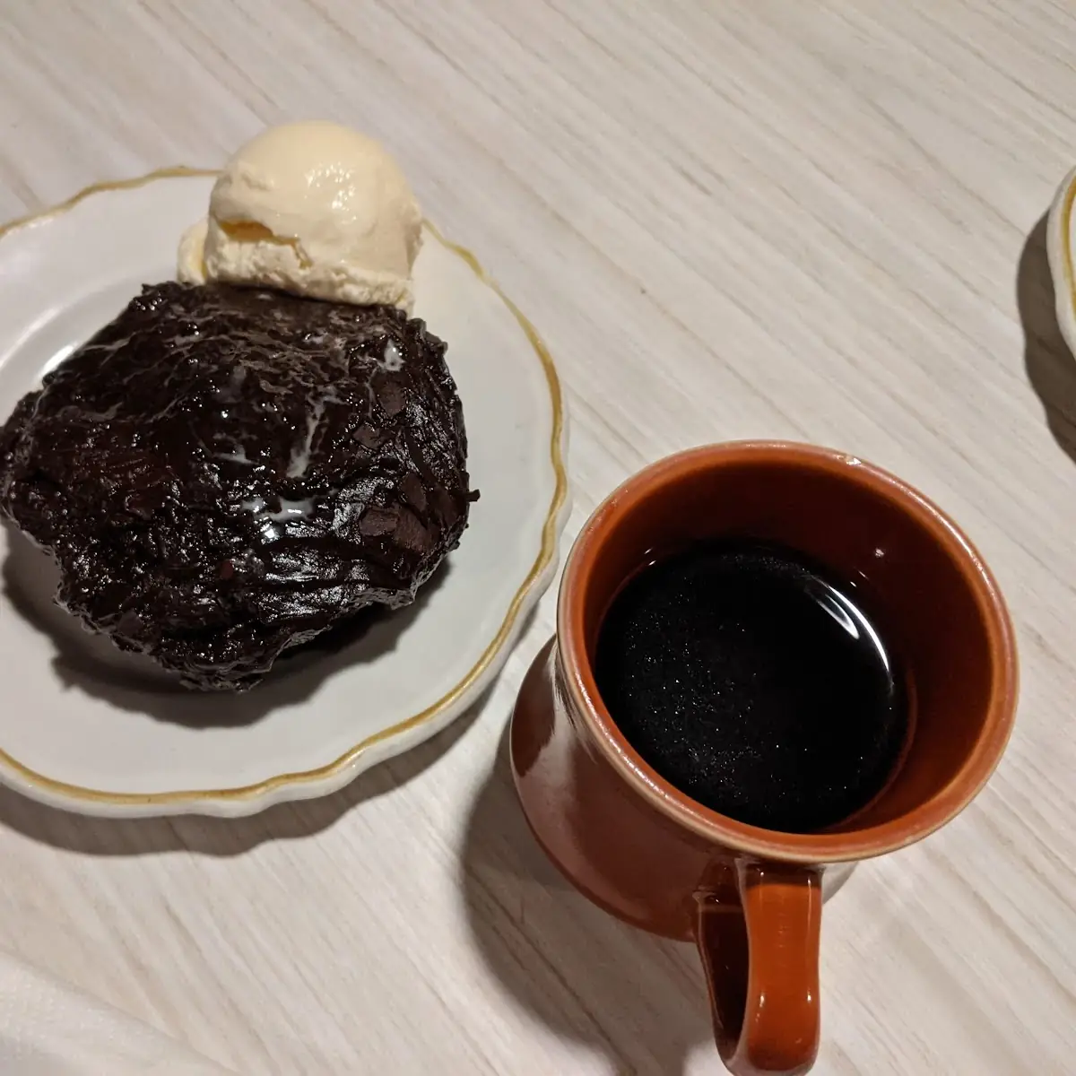 Chocolate Cake with Ice Cream
