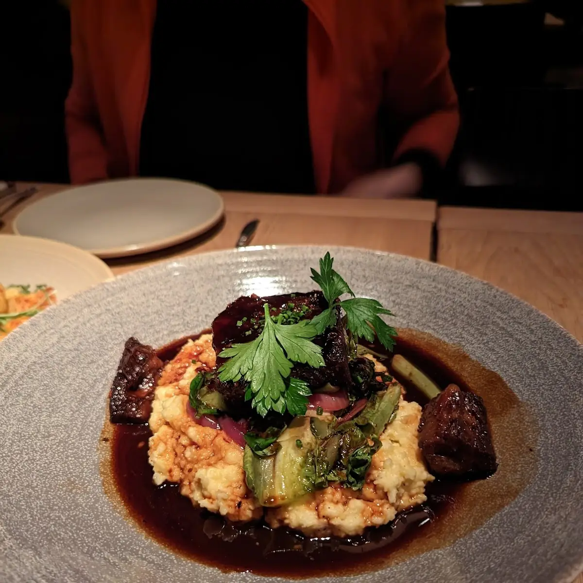 Short Rib with Parmesan Polenta
