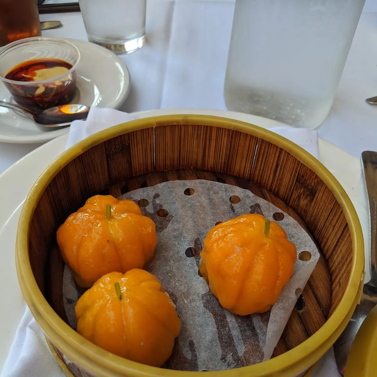 Pumpkin Dumpling with Sea Scallops and Wild Shrimp