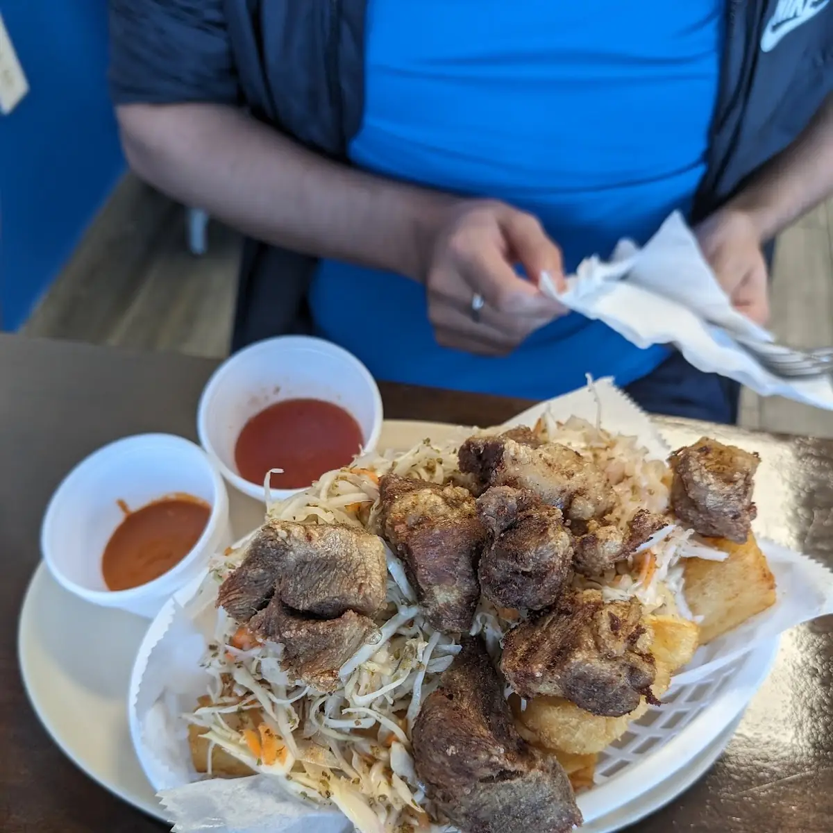 Chorizo and Fried Yuca