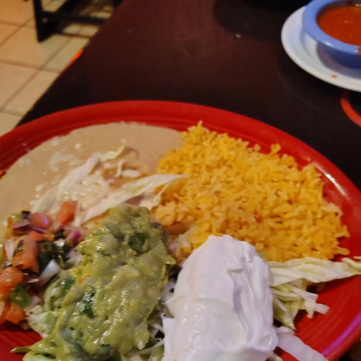 Chili Verde Enchilada with Rice