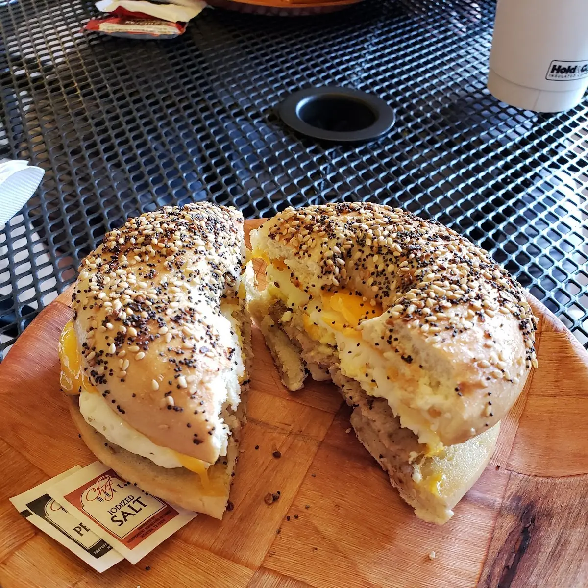 Plain Everything Bagel or Sriracha