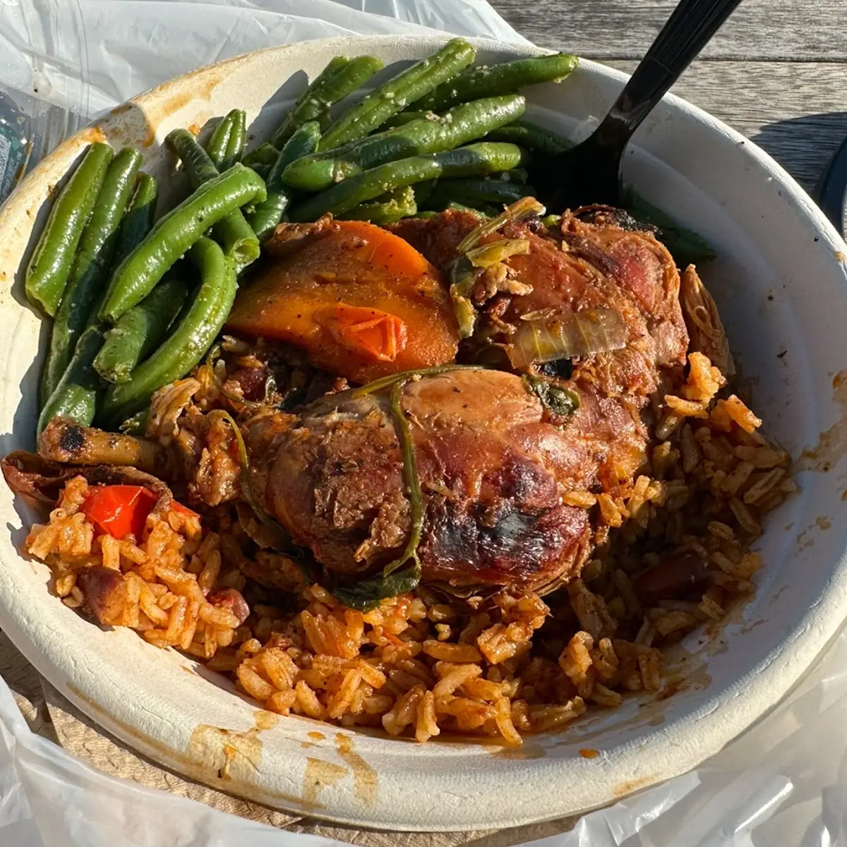 Rice and Peas Stew Chicken