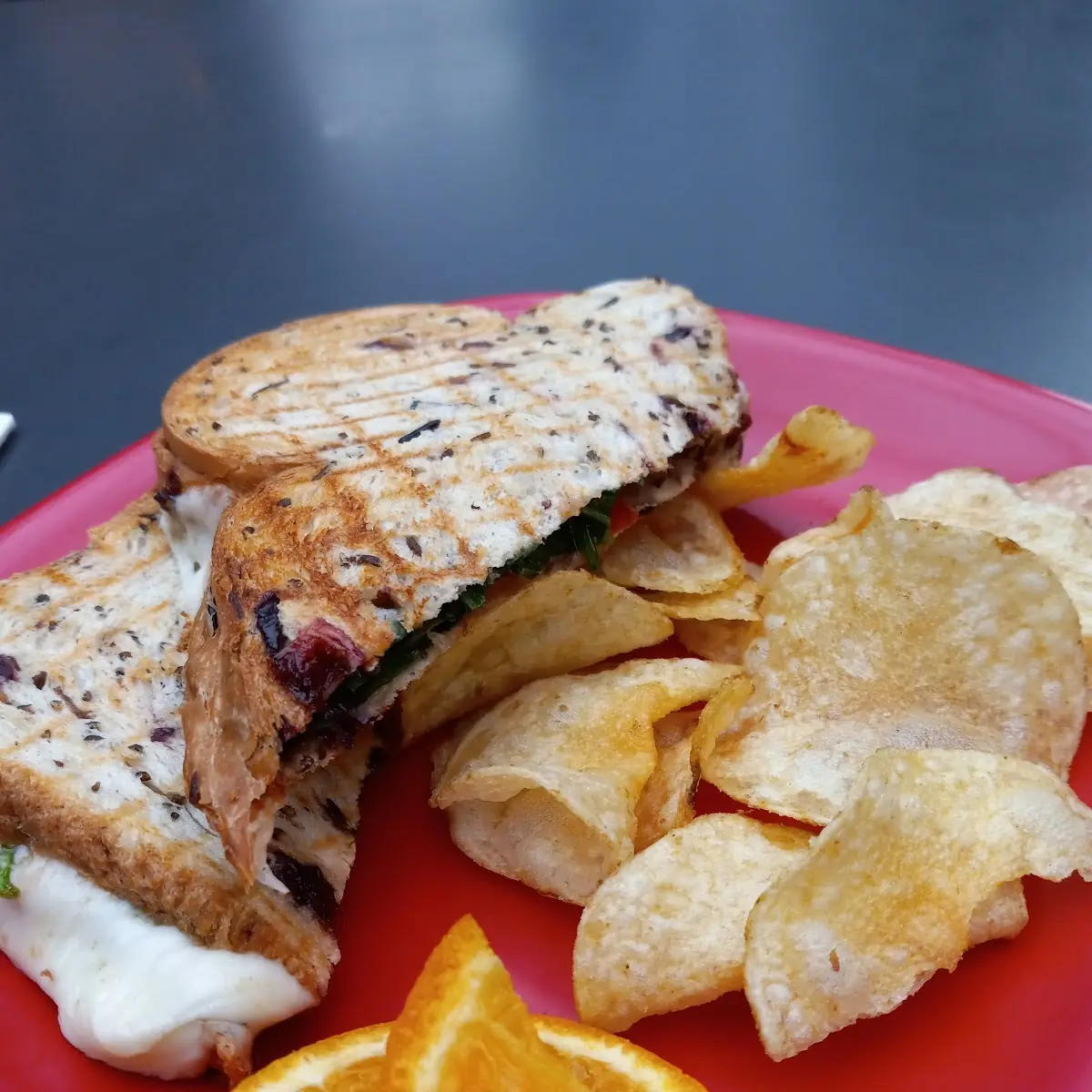 Veggie Sandwich on Cranberry Rye Bread