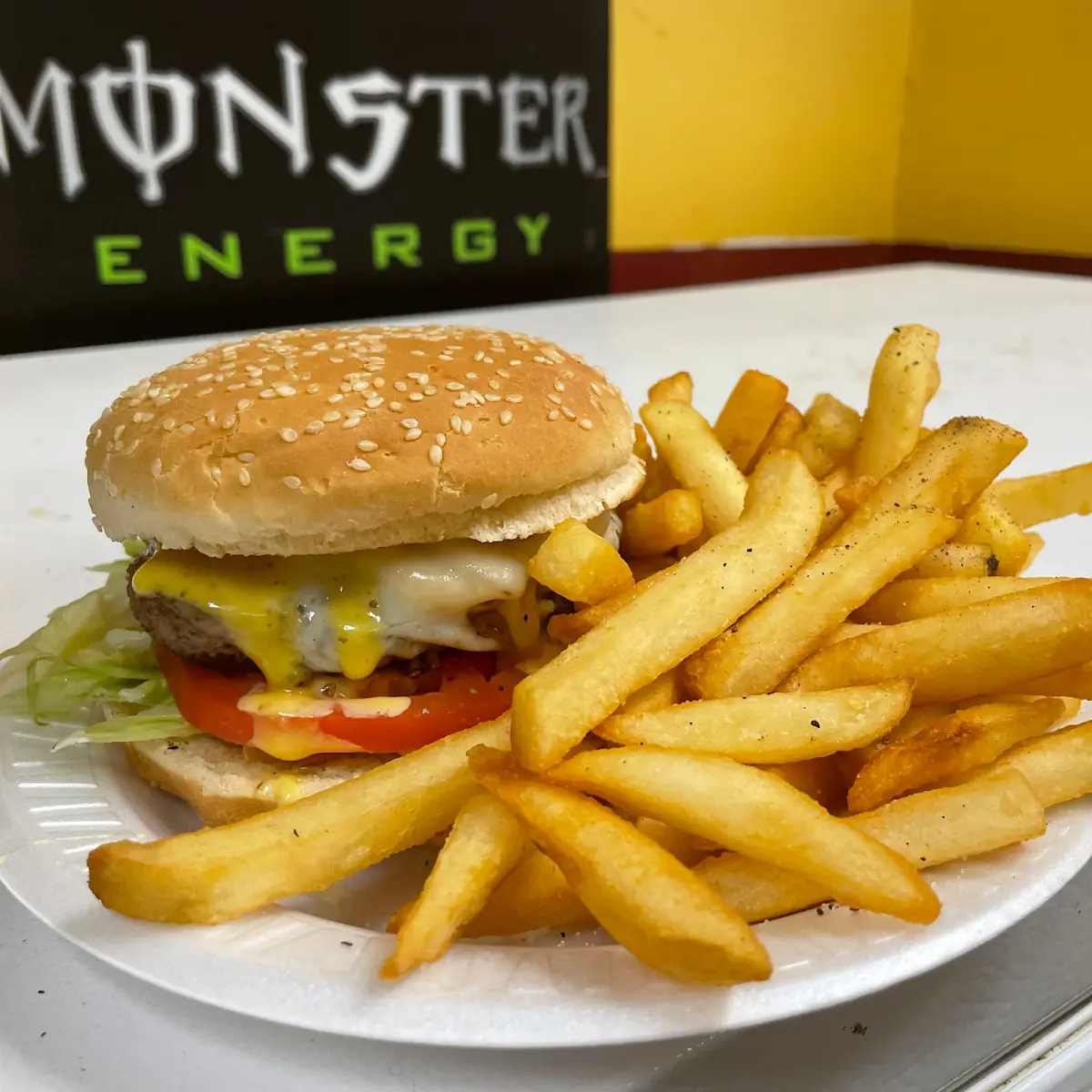 Cheese Burger & Fries