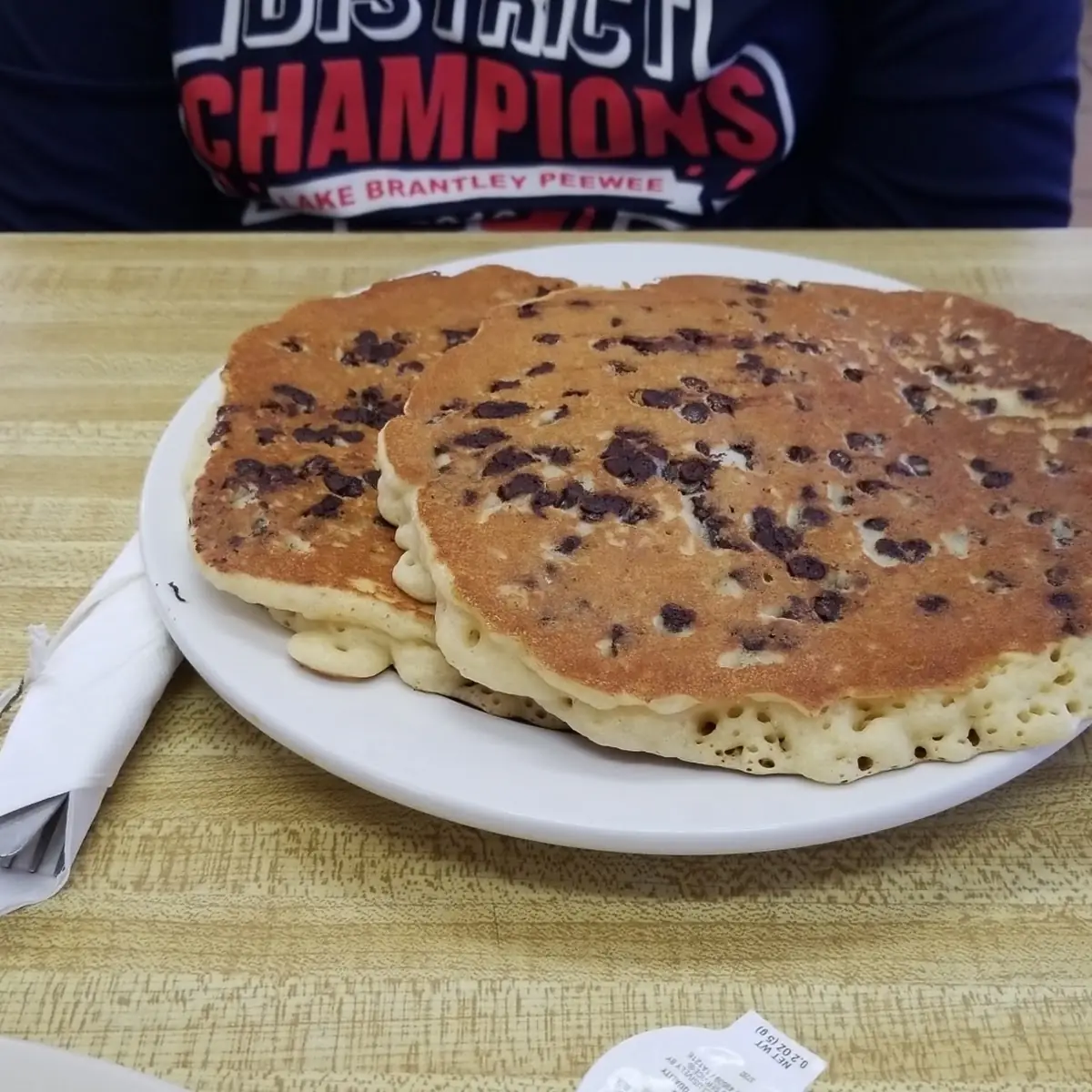 Huge Chocolate Chip Pancakes