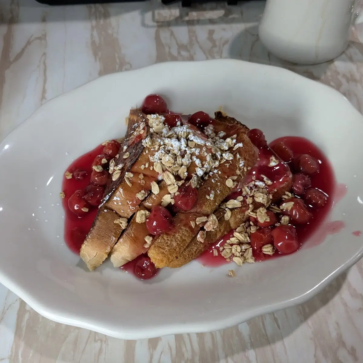 Cherry Stuffed French Toast