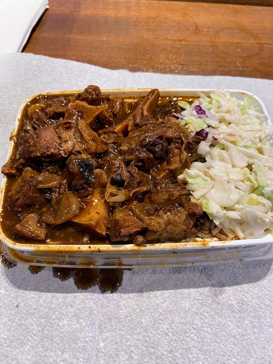 Oxtail Plate with Coleslaw