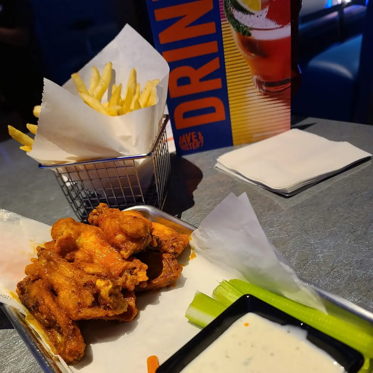 Buffalo Wings and Fries