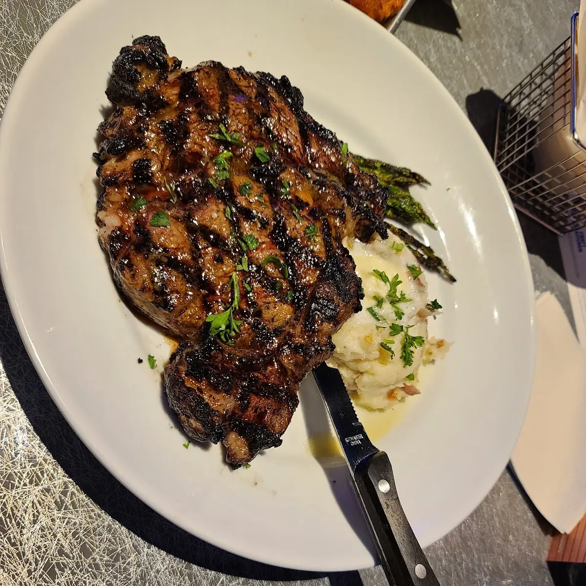 Ribeye Steak and Mashed Potatoes